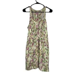 Broadway & Broome White Multicolor Silk Floral Sleeveless Dress Women Sz 4